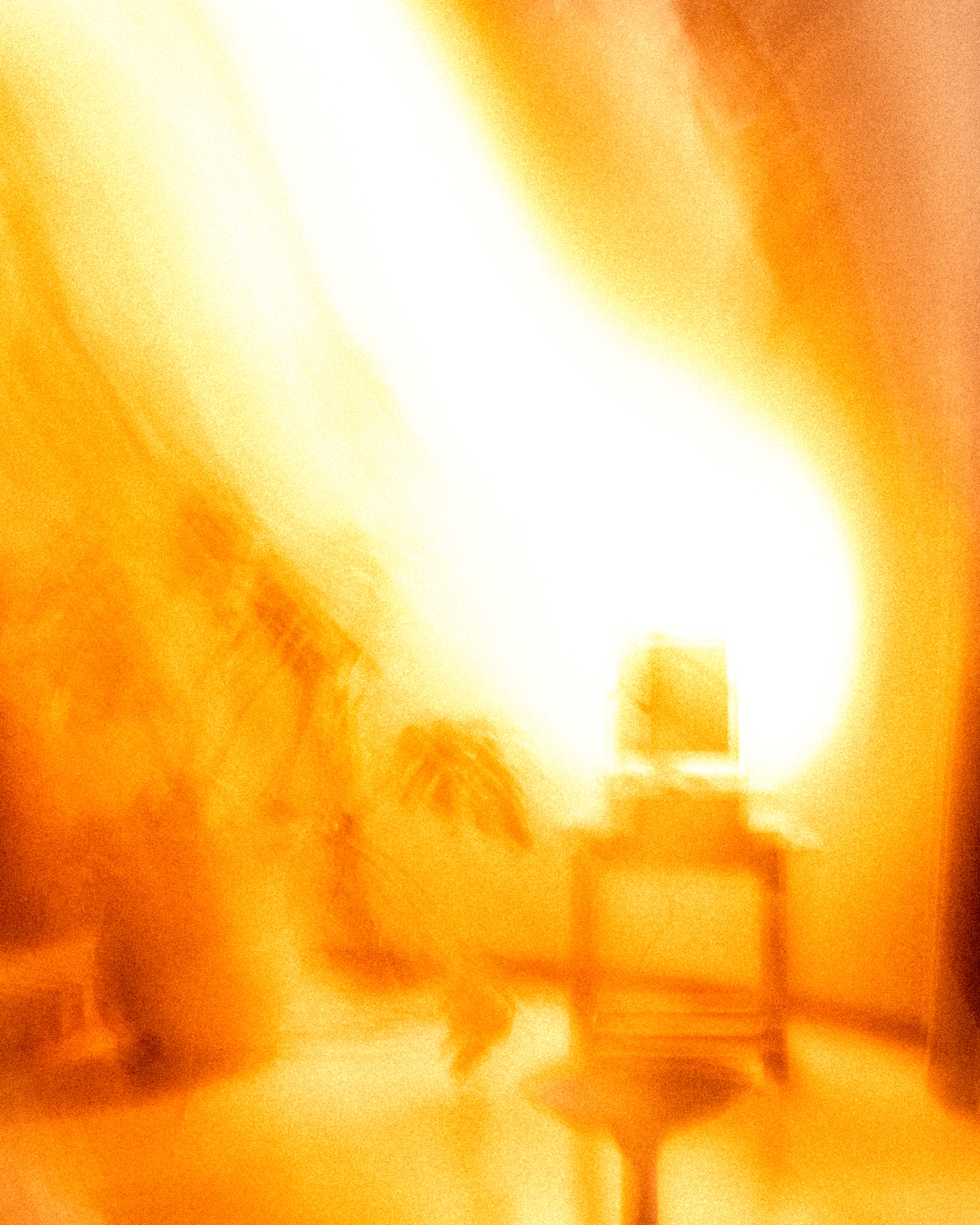 A Rhythm sunlight generator lighting a room — After dark