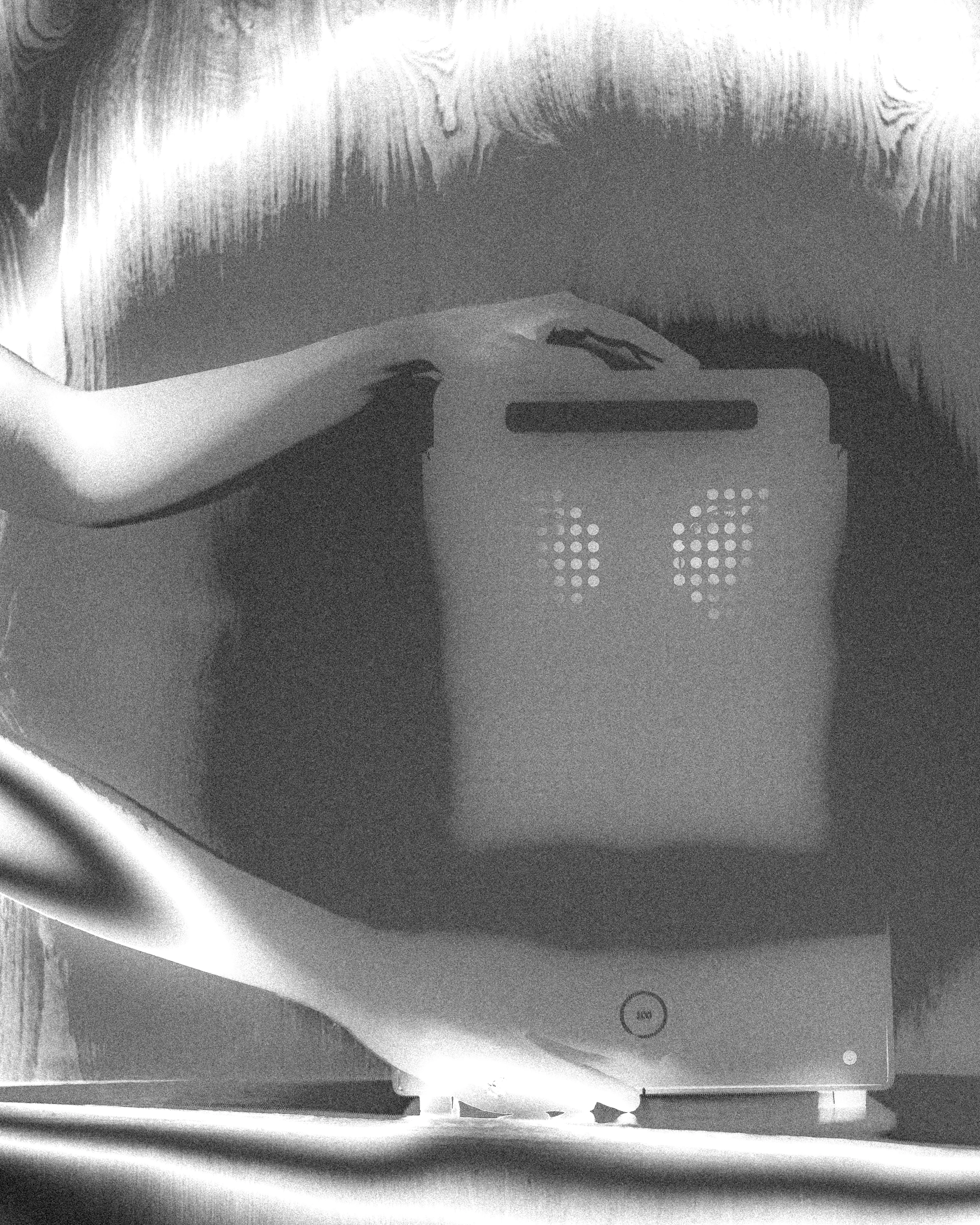 A Rhythm sunlight generator lighting a room — After dark