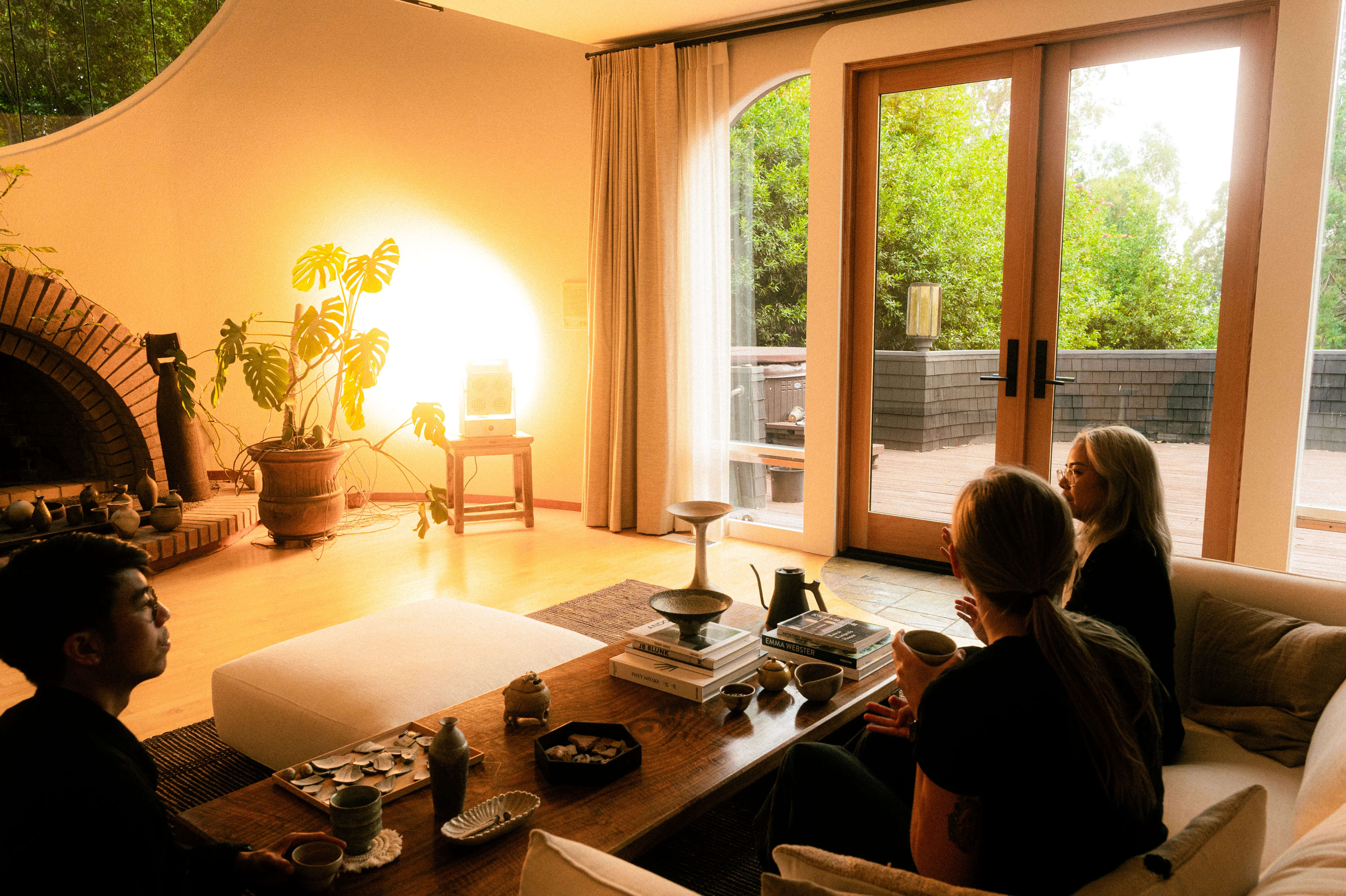 A Rhythm sunlight generator lighting a room — The Moon House