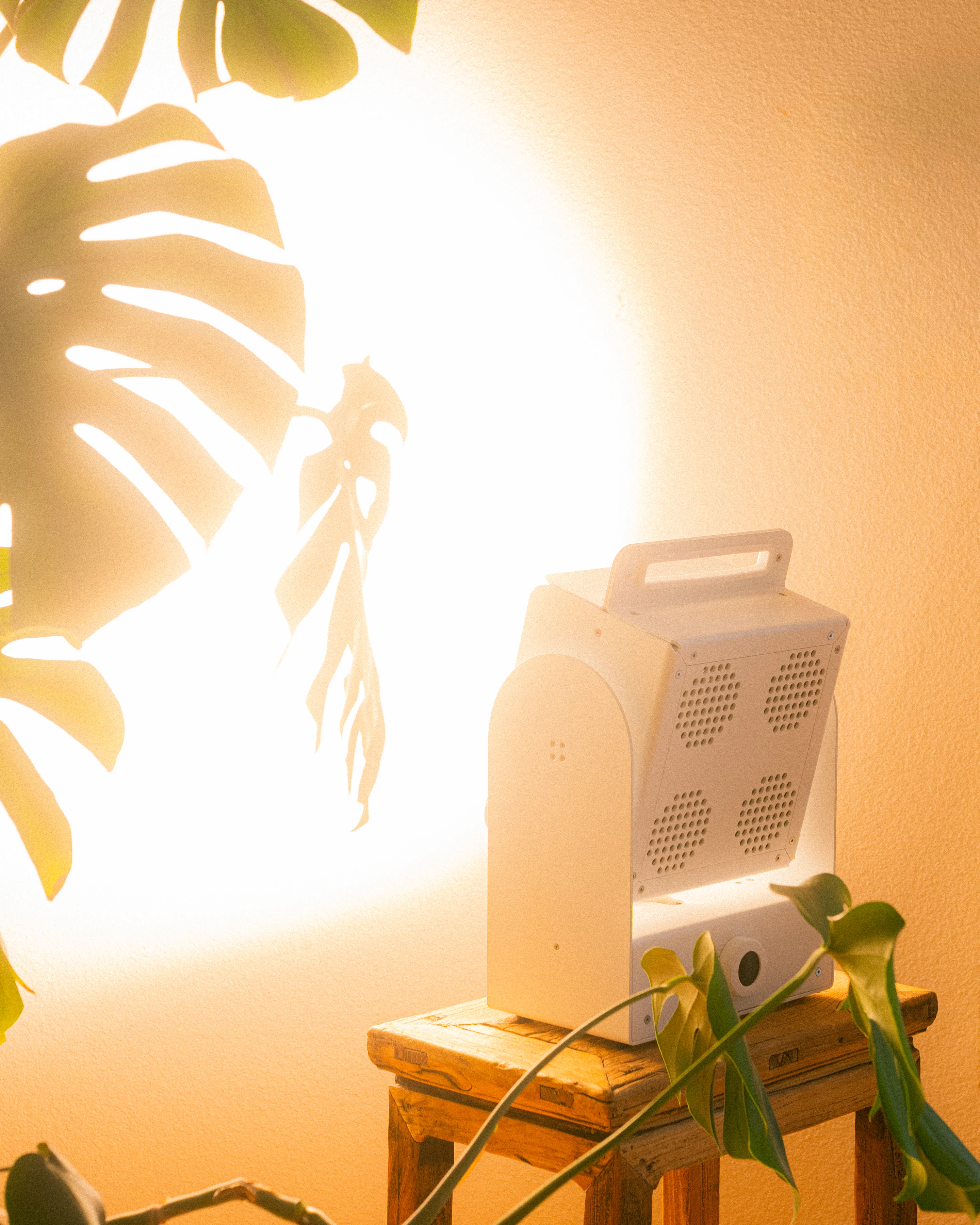 A Rhythm sunlight generator lighting a room — The Moon House