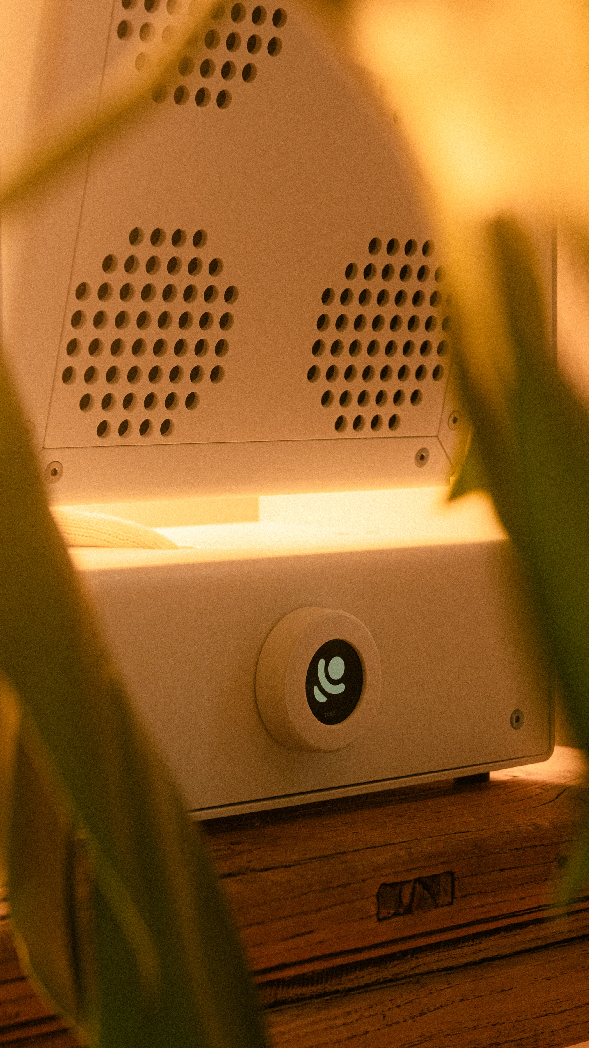 A Rhythm sunlight generator lighting a room — The Moon House