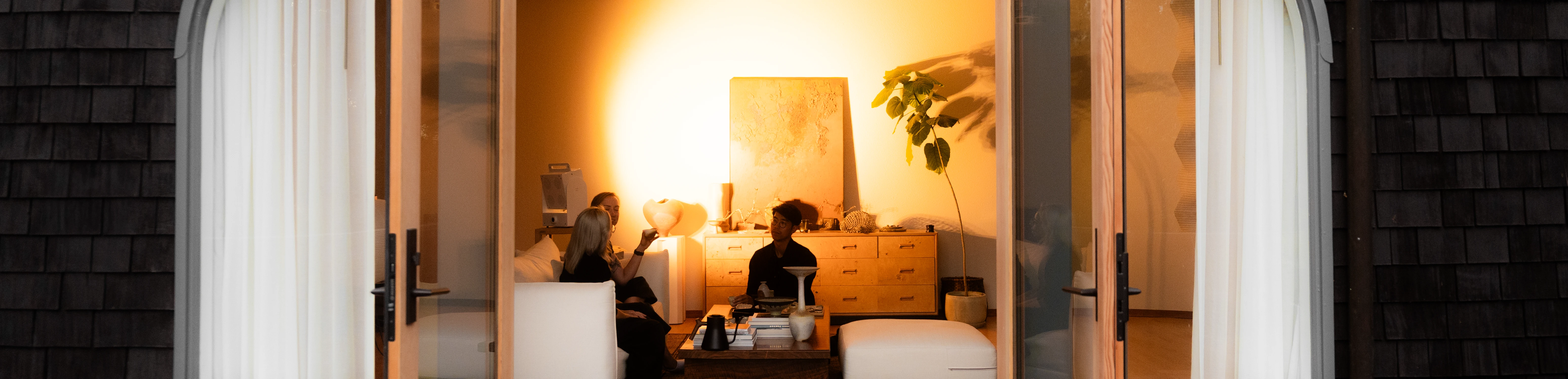 A Rhythm sunlight generator lighting a room — The Moon House