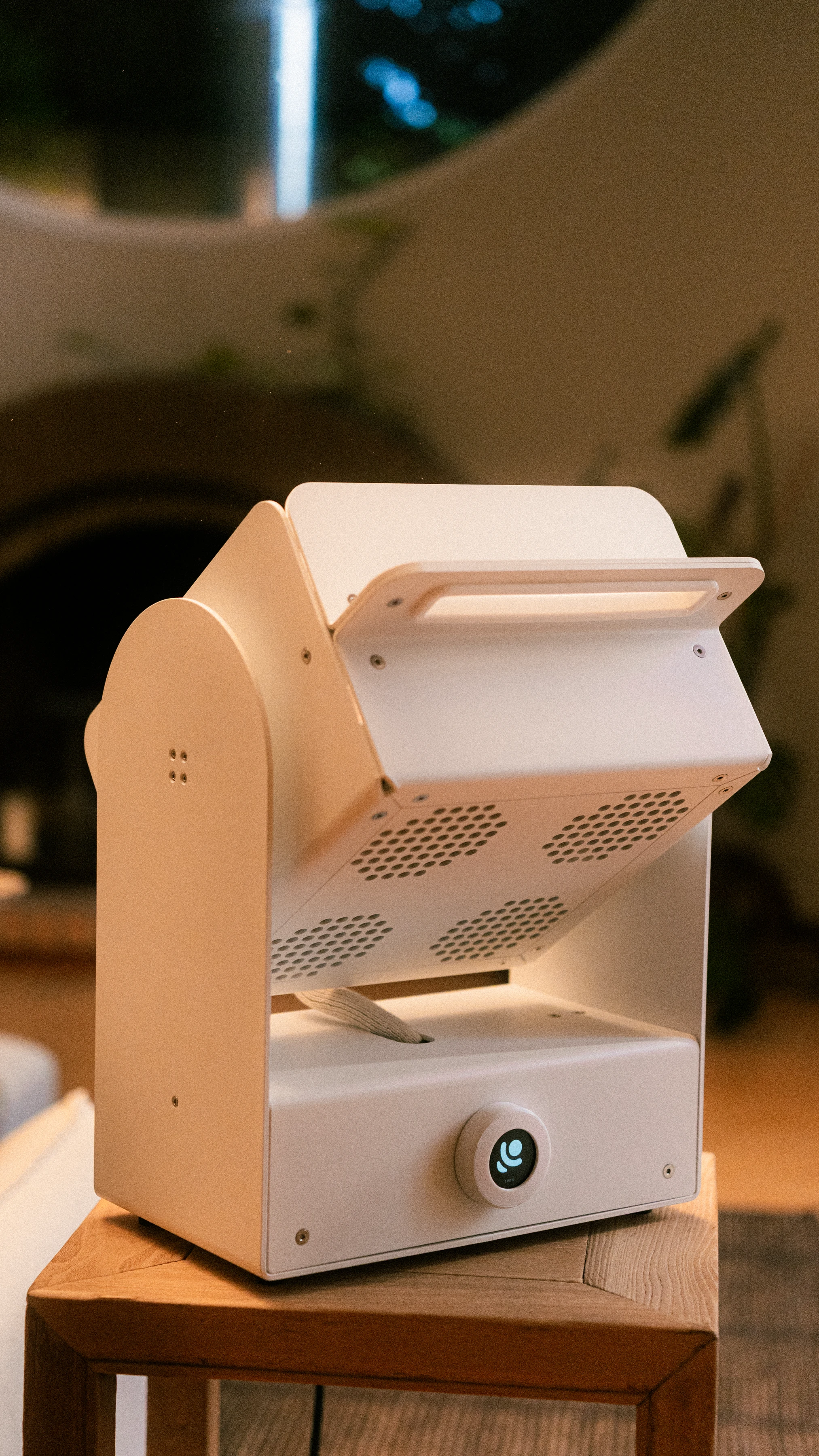 A Rhythm sunlight generator lighting a room — The Moon House