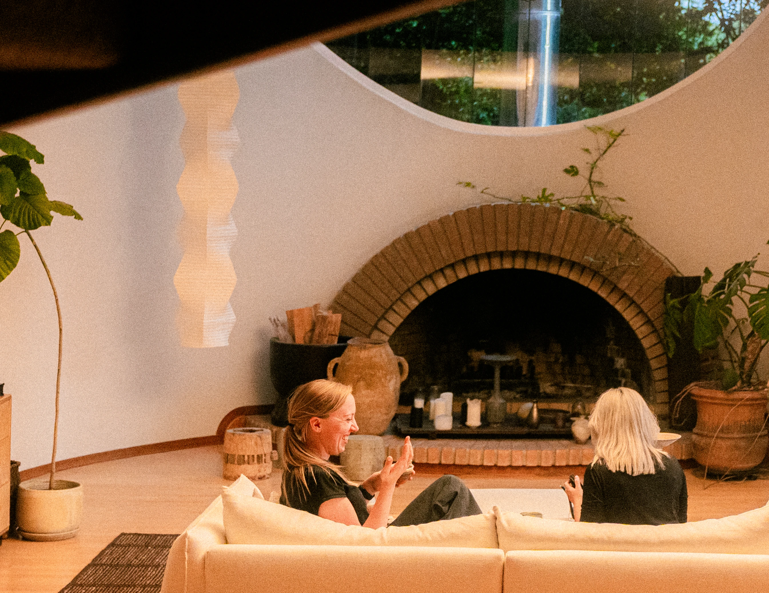 A Rhythm sunlight generator lighting a room — The Moon House