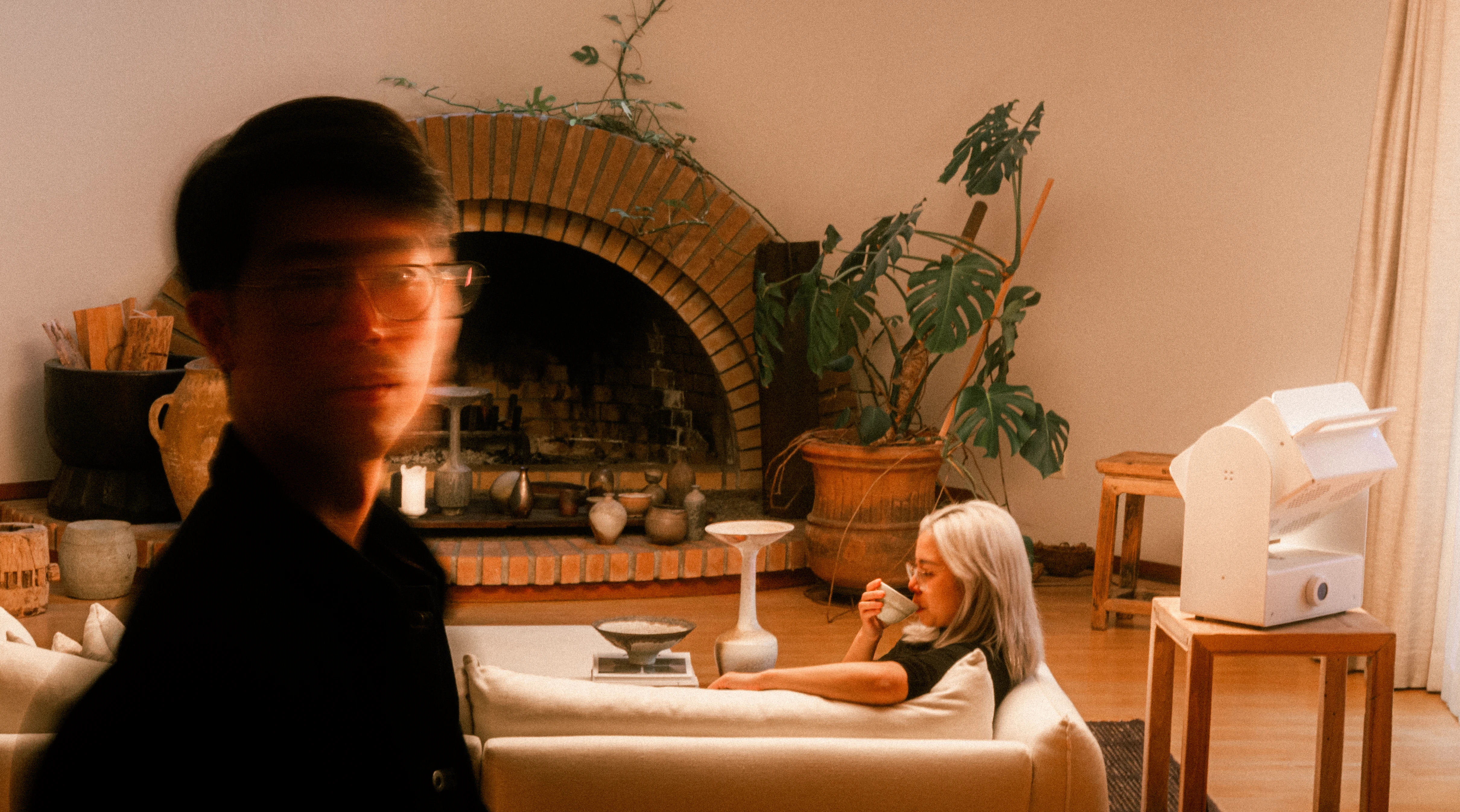 A Rhythm sunlight generator lighting a room — The Moon House