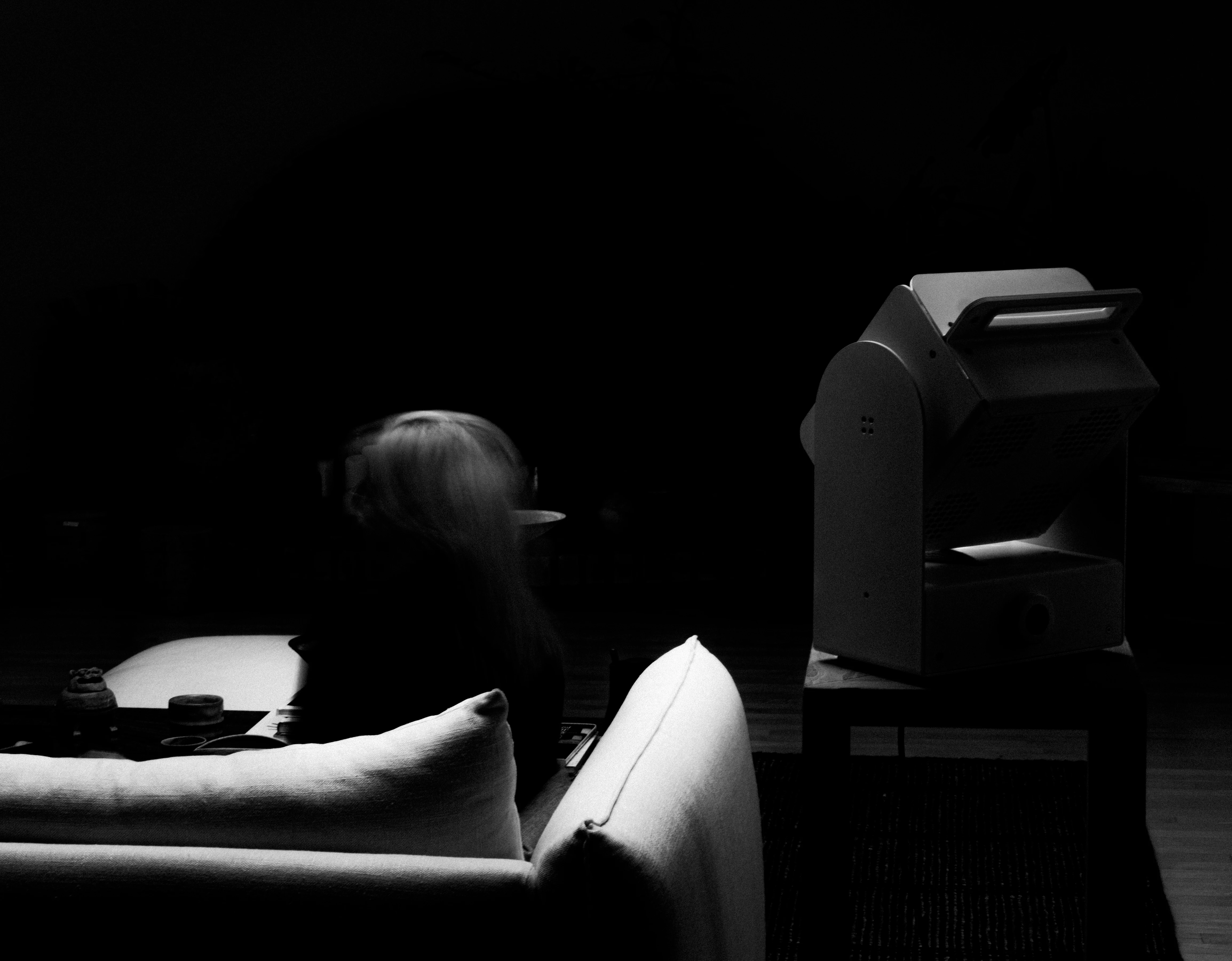 A Rhythm sunlight generator lighting a room — The Moon House