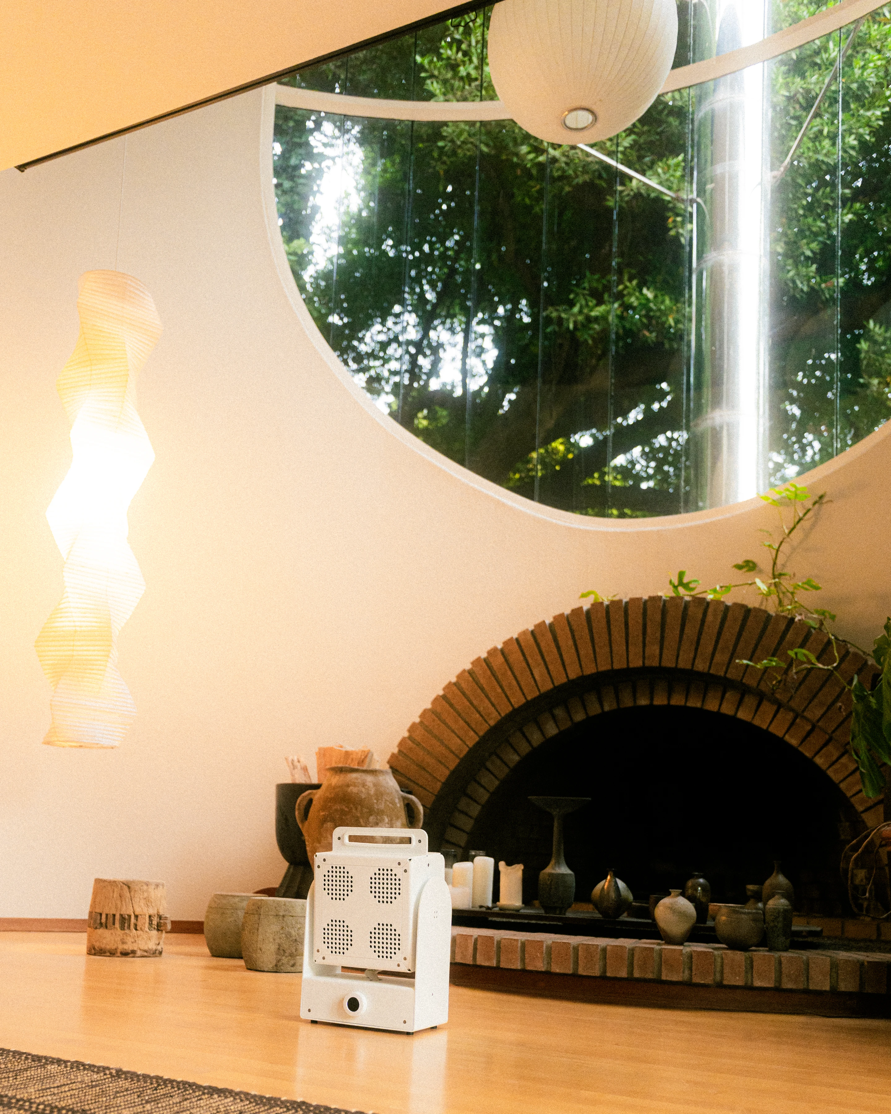 A Rhythm sunlight generator lighting a room — The Moon House