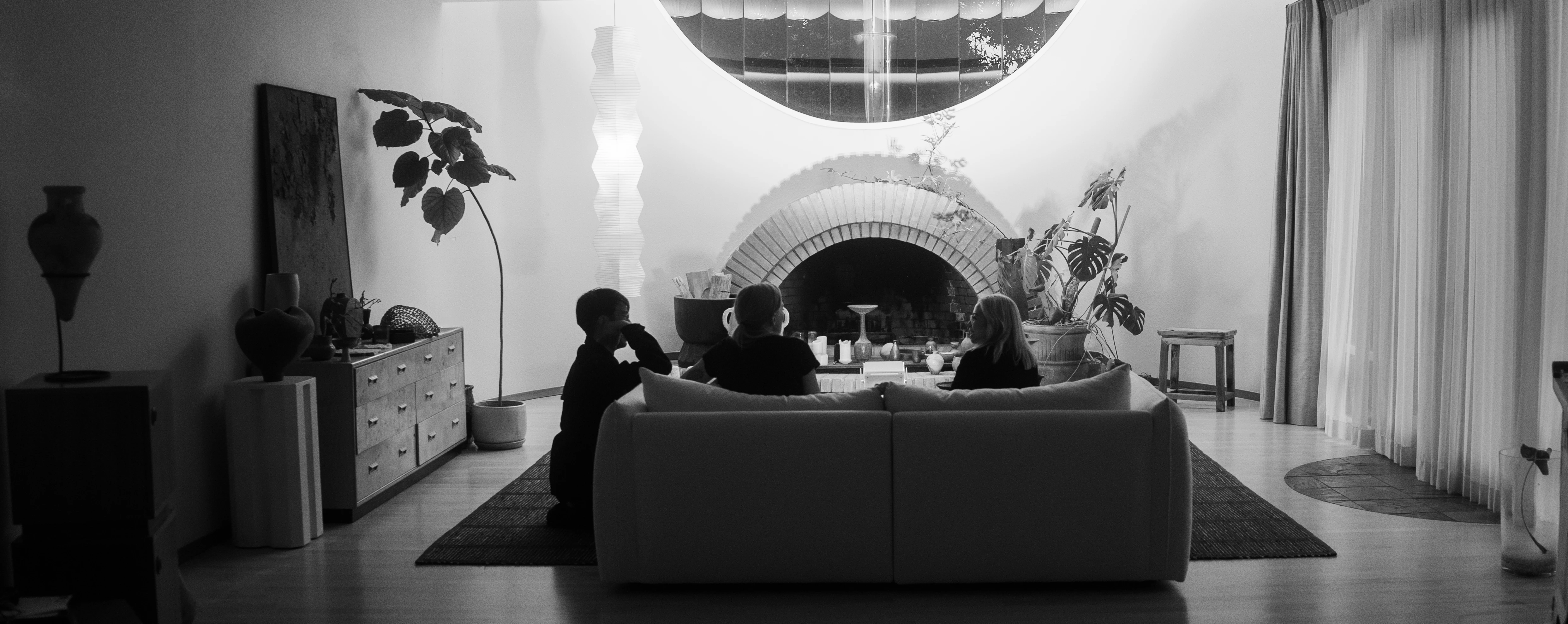 A Rhythm sunlight generator lighting a room — The Moon House