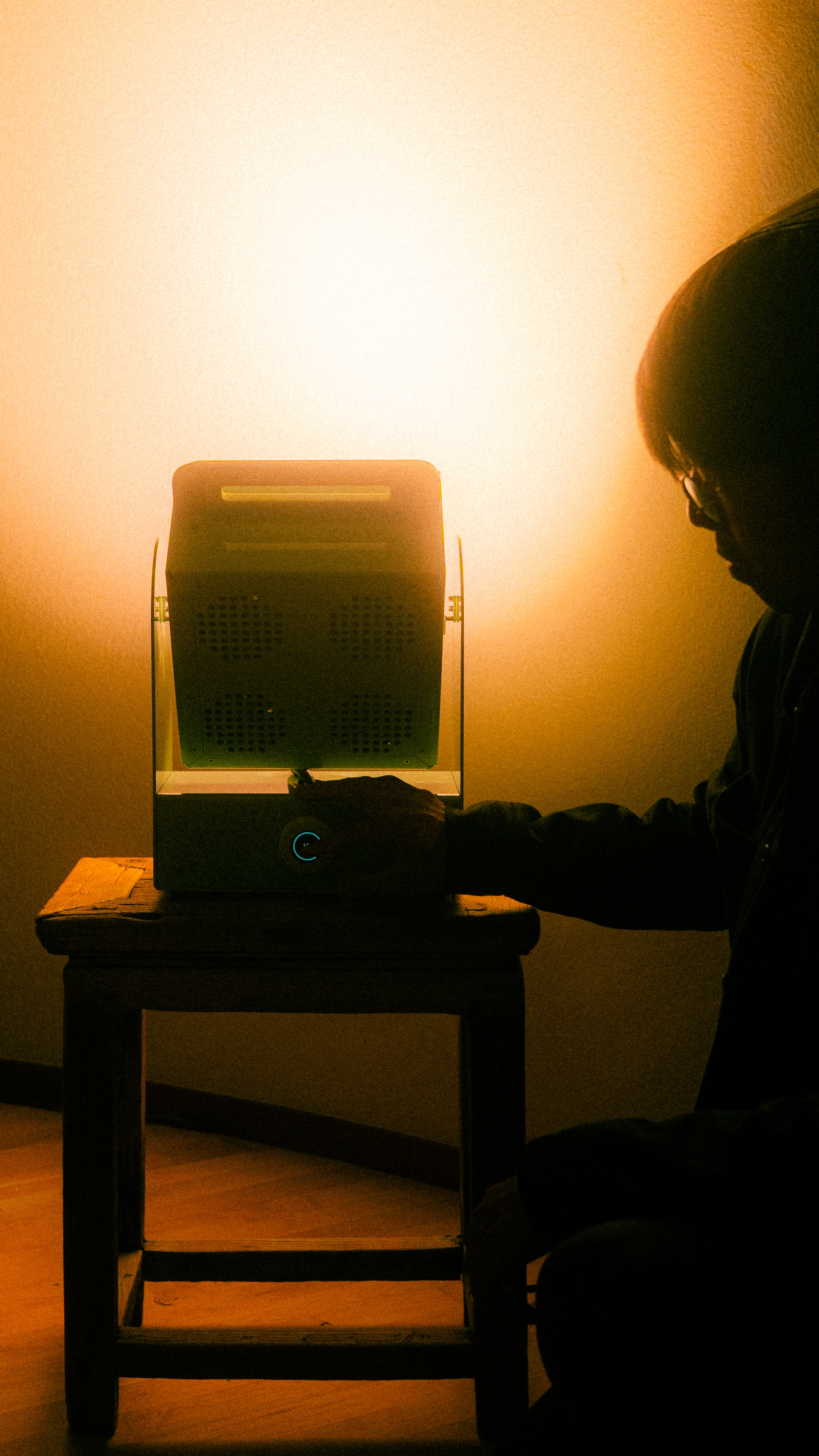 A Rhythm sunlight generator lighting a room — The Moon House