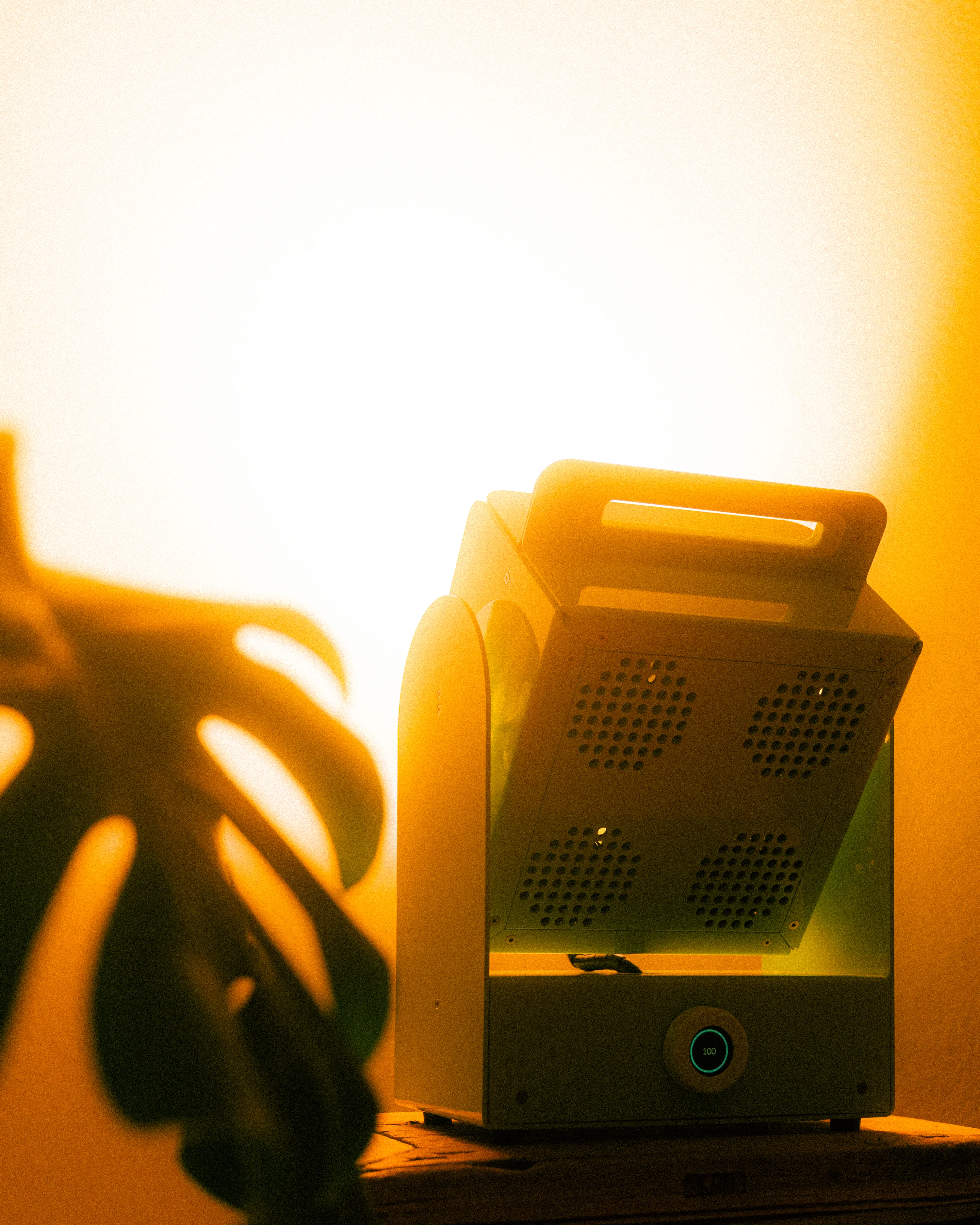 A Rhythm sunlight generator lighting a room — The Moon House