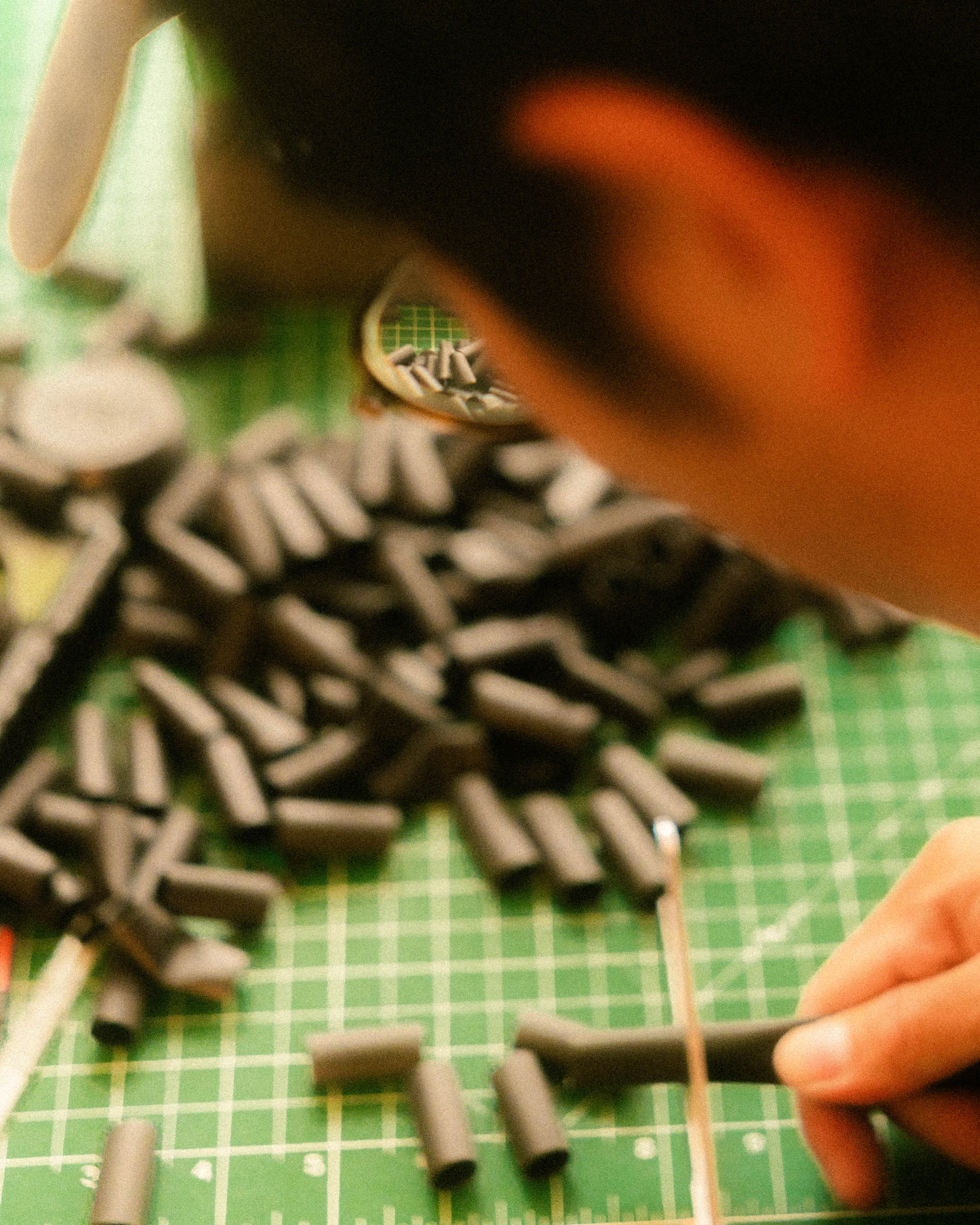 A Rhythm sunlight generator being assembled by hand in the San Francisco workshop